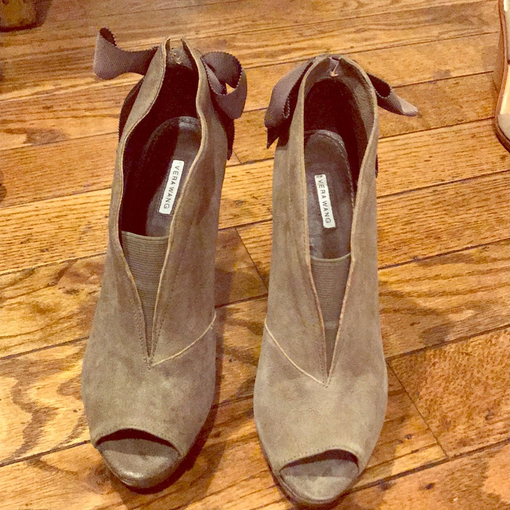Vera Wang peep toe booties